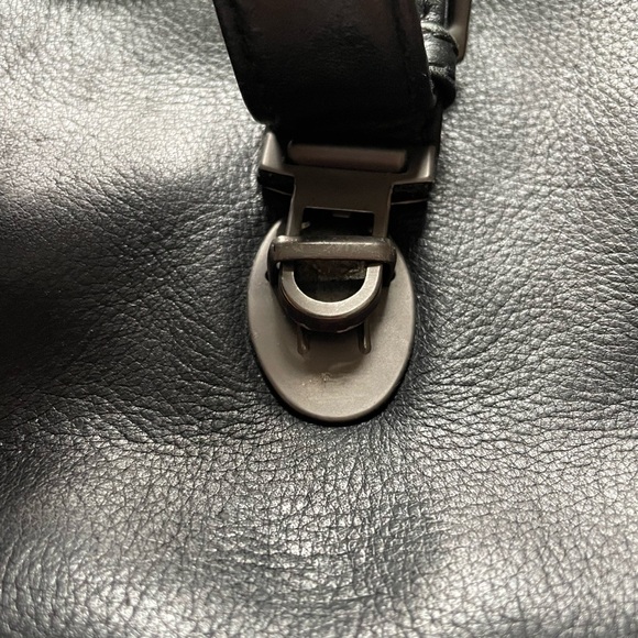 Kenneth Cole Reaction Black Leather Laptop Bag Briefcase Career Work School - Picture 6 of 6